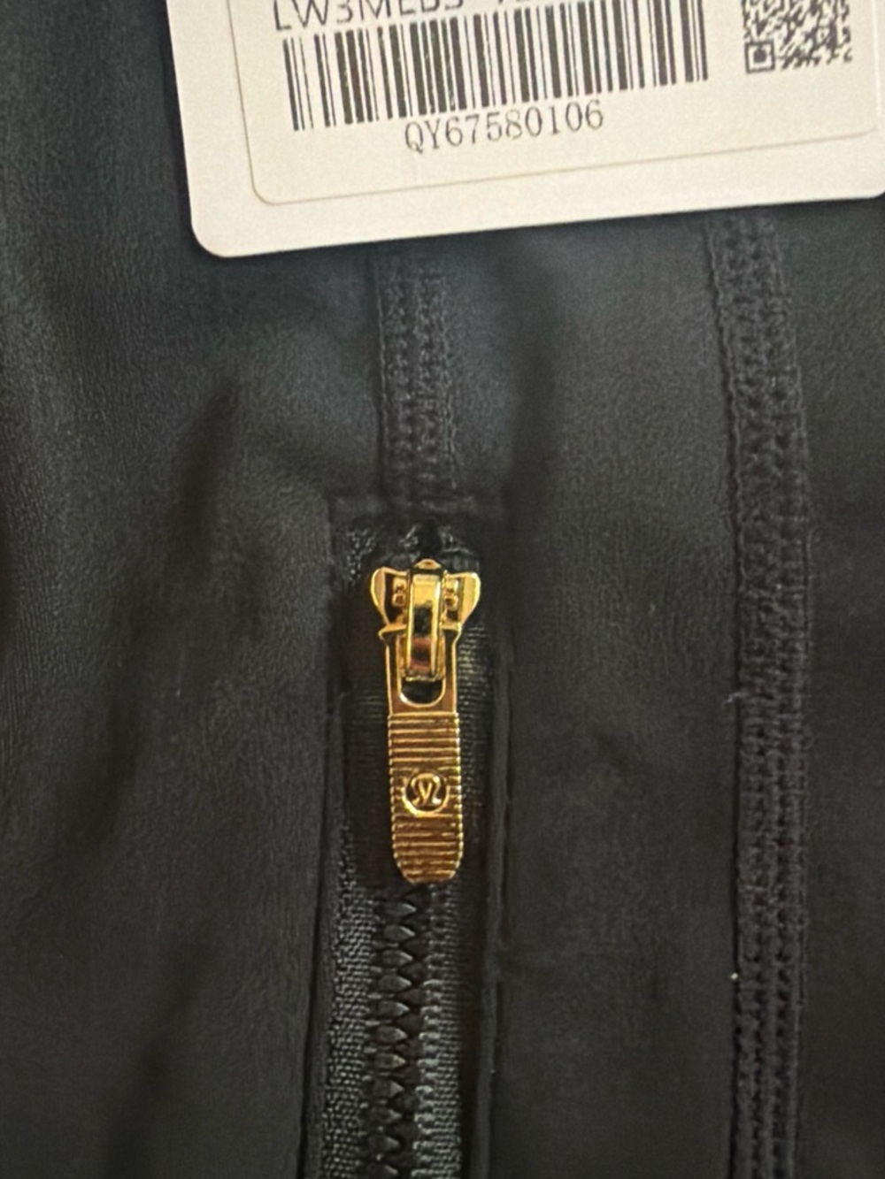 lululemon athletica Black Bomber Jacket with Gold Zipper Details - Picture 4 of 6